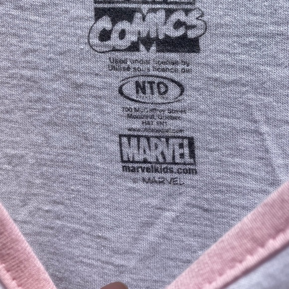 Purple and pink marvel glitter long sleeve tee - Picture 3 of 8